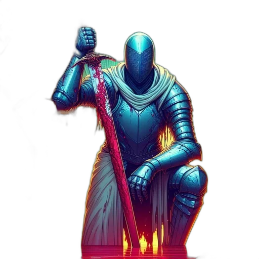 sword, robot, concept art, comic book art transparent PNG cut-out