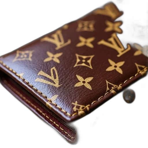 brown, leather, wallet, gold transparent PNG cut-out