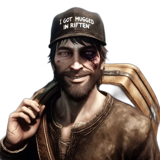hat, staff, weapon, face transparent PNG cut-out