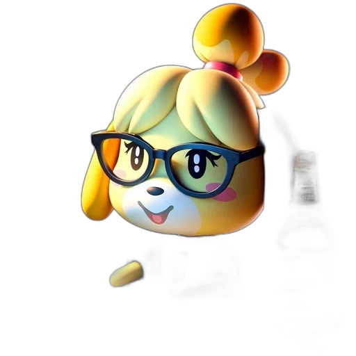 staff, animal, crown, 3d render transparent PNG cut-out