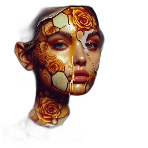face, mask, jewelry, flower transparent PNG cut-out