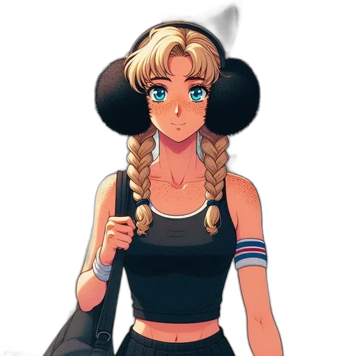 staff, hat, dress, anime transparent PNG cut-out