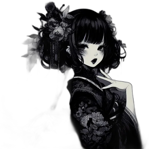 dress, mask, flower, face transparent PNG cut-out