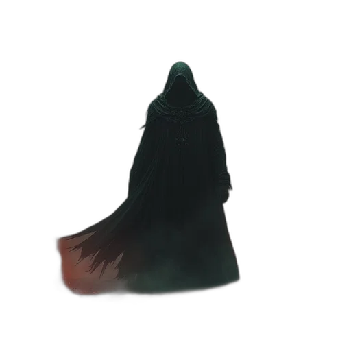 dress, creature, mask, staff transparent PNG cut-out