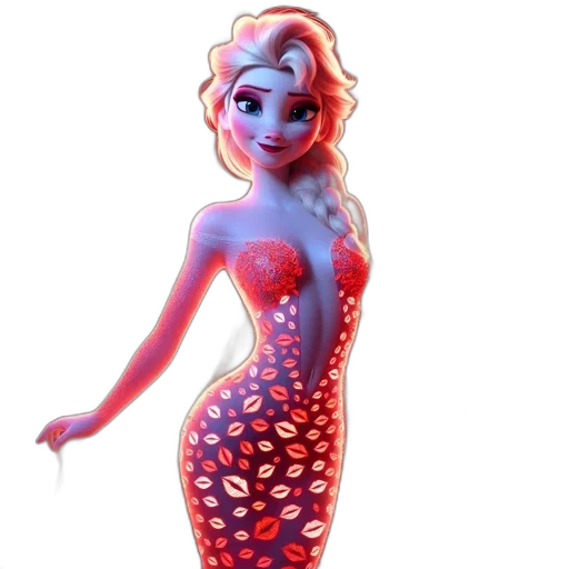 dress, 3d render, concept art, cartoon transparent PNG cut-out