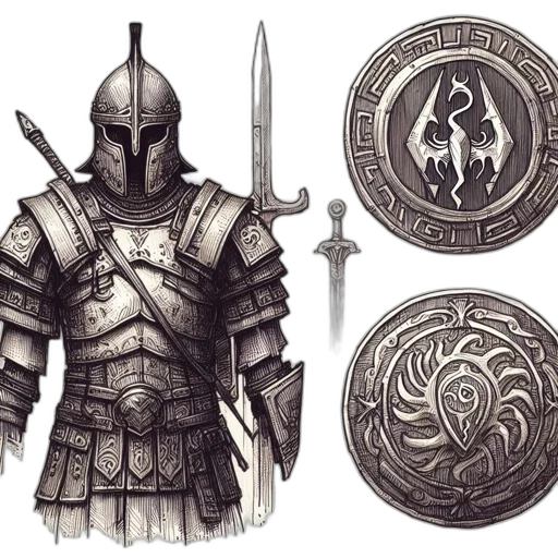sword, fantasy art, concept art, comic book art transparent PNG cut-out