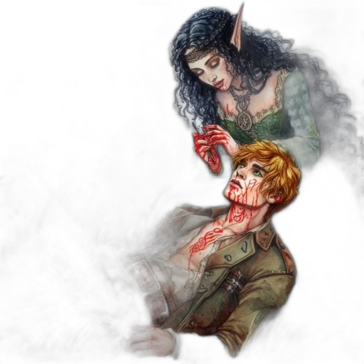 fantasy art, comic book art, concept art, watercolor transparent PNG cut-out