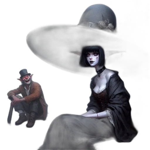 hat, mask, dress, creature transparent PNG cut-out