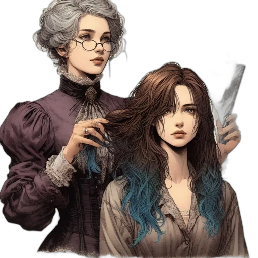 staff, hair, fantasy art, concept art transparent PNG cut-out