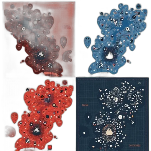 concept art, red, image, collage transparent PNG cut-out