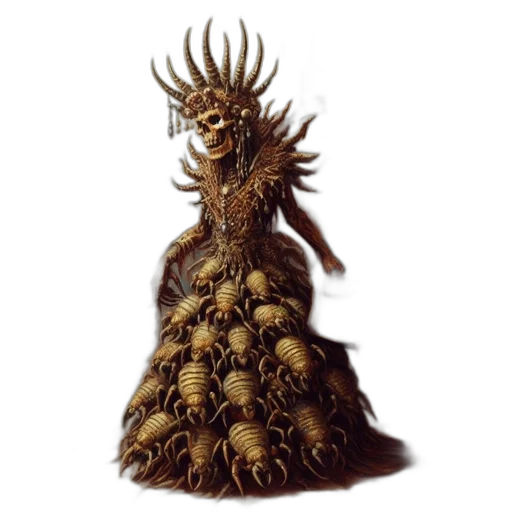 hair, crown, creature, dress transparent PNG cut-out