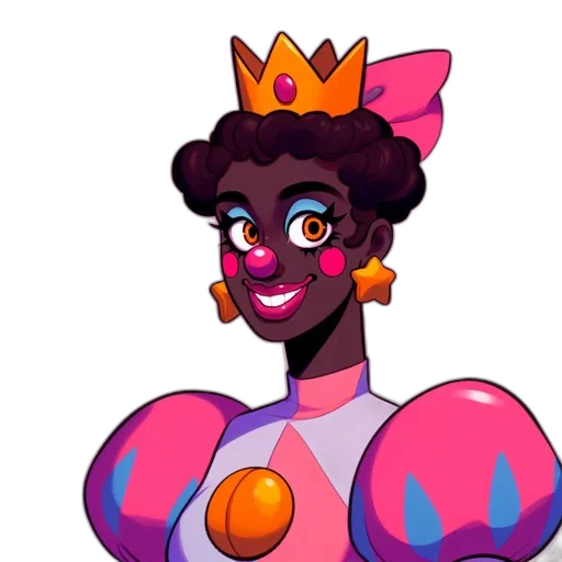 crown, dress, staff, face transparent PNG cut-out