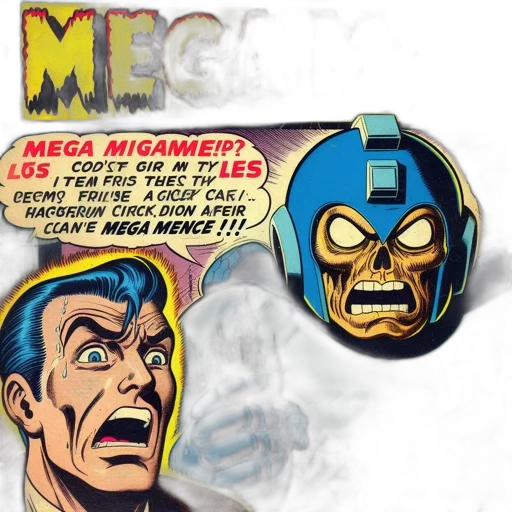 mask, comic book art, concept art, vintage transparent PNG cut-out