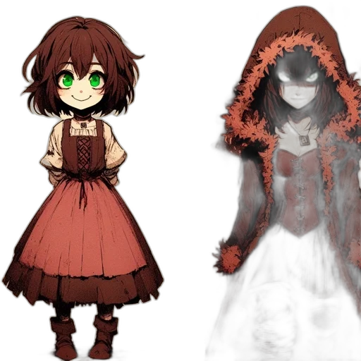dress, creature, mask, concept art transparent PNG cut-out