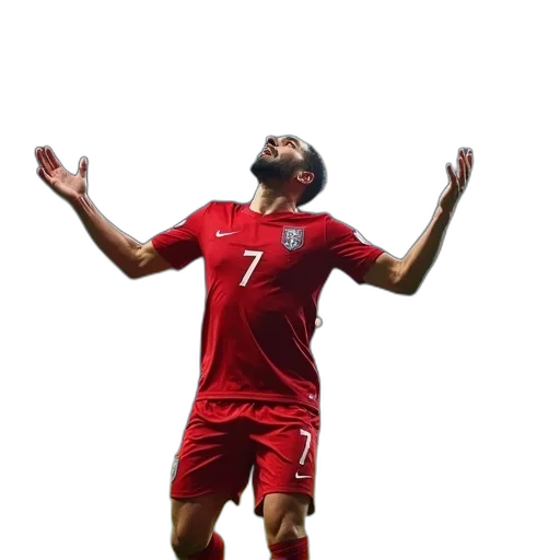 concept art, 3d render, soccer, player transparent PNG cut-out
