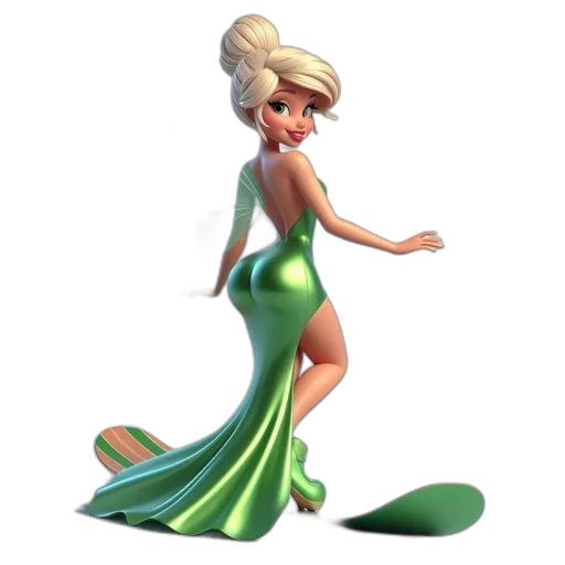 dress, concept art, 3d render, cartoon transparent PNG cut-out