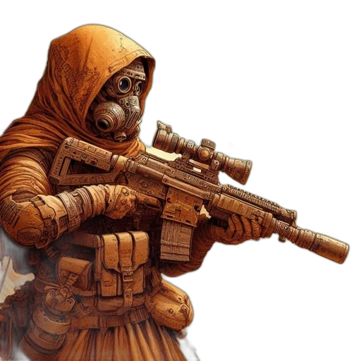 weapon, mask, face, creature transparent PNG cut-out