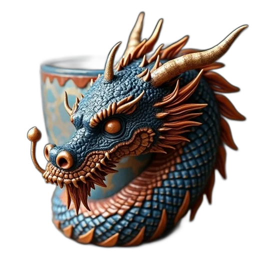 dragon, jewelry, fantasy art, 3d render transparent PNG cut-out