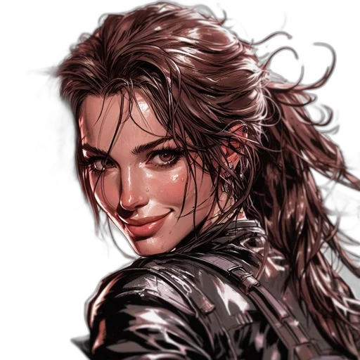 face, jacket, comic book art, fantasy art transparent PNG cut-out