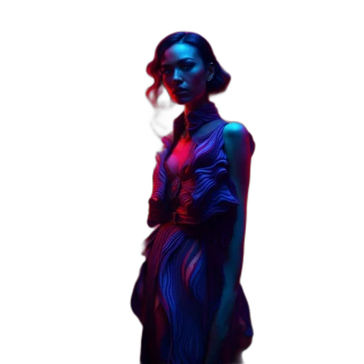 dress, jacket, robot, face transparent PNG cut-out