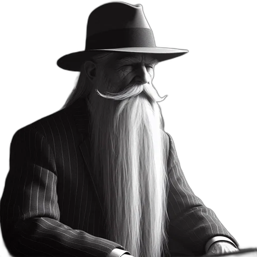 hat, hair, staff, face transparent PNG cut-out