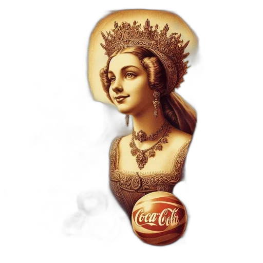 jewelry, bottle, crown, photorealistic transparent PNG cut-out