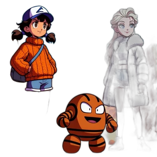 concept art, pixel art, comic book art, 3d render transparent PNG cut-out