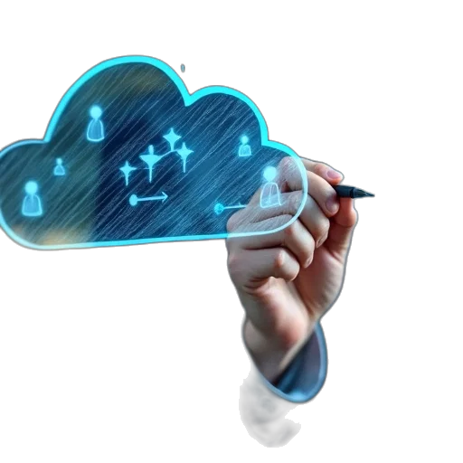 business, man, drawing, cloud transparent PNG cut-out