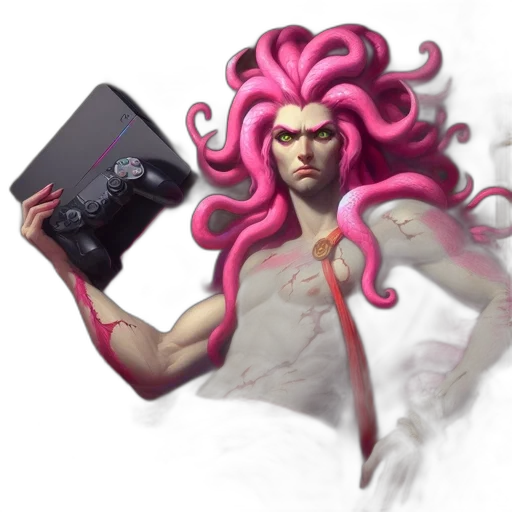 hair, creature, weapon, concept art transparent PNG cut-out