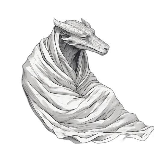 dragon, mask, creature, dress transparent PNG cut-out