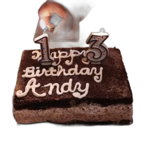 3d render, birthday, cake, message transparent PNG cut-out