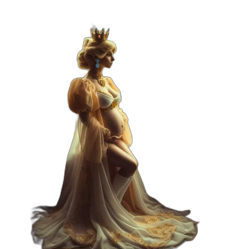 crown, dress, jewelry, staff transparent PNG cut-out