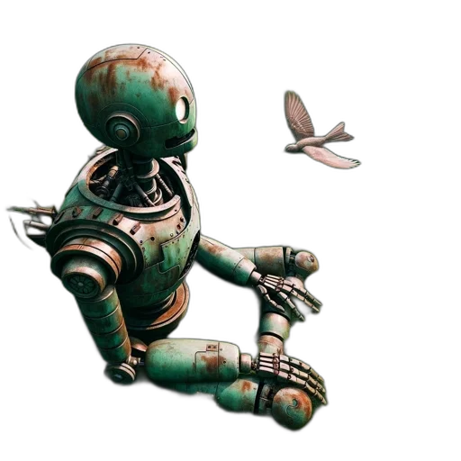 robot, weapon, staff, creature transparent PNG cut-out