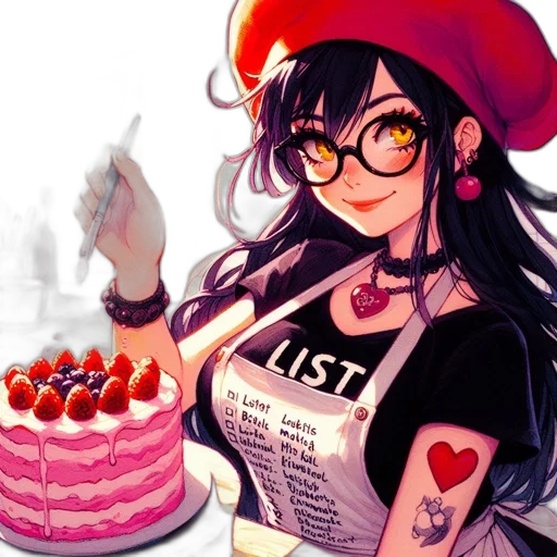 food, hat, dress, anime transparent PNG cut-out