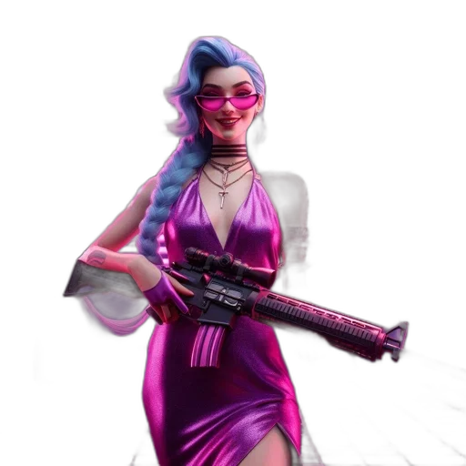 weapon, dress, staff, cyberpunk transparent PNG cut-out