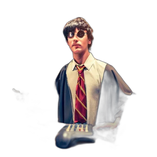 jacket, staff, umbrella, face transparent PNG cut-out