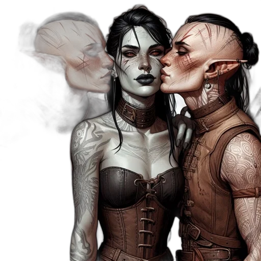 concept art, fantasy art, comic book art, cyberpunk transparent PNG cut-out