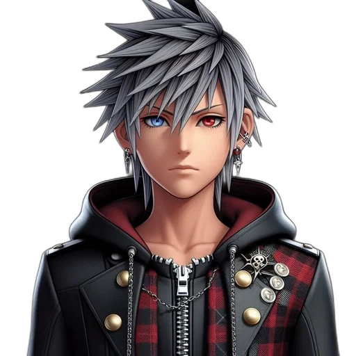 jacket, face, hair, pixel art transparent PNG cut-out