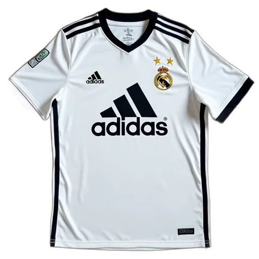 3d render, white, adidas, jersey transparent PNG cut-out