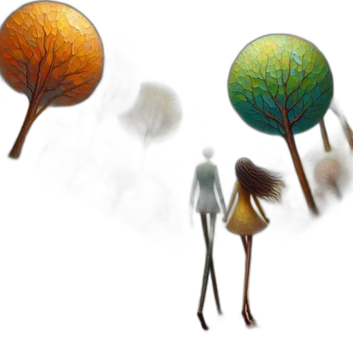 umbrella, tree, hat, hair transparent PNG cut-out