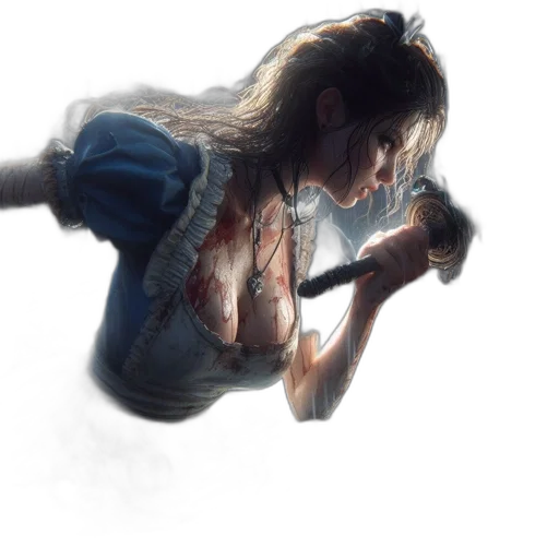 weapon, dress, sword, staff transparent PNG cut-out