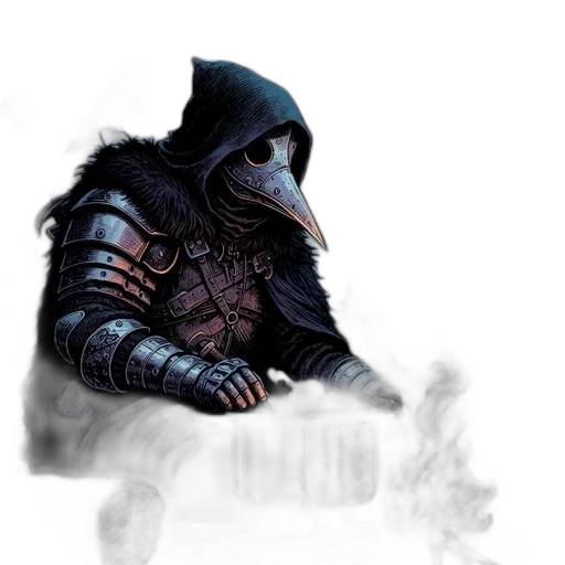 mask, sword, jacket, dragon transparent PNG cut-out