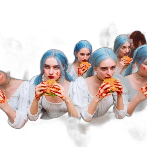 food, face, creature, dress transparent PNG cut-out