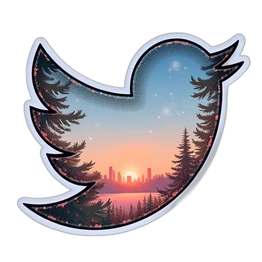 fantasy art, twitter, sticker, decorated transparent PNG cut-out