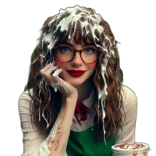 hair, face, hat, food transparent PNG cut-out