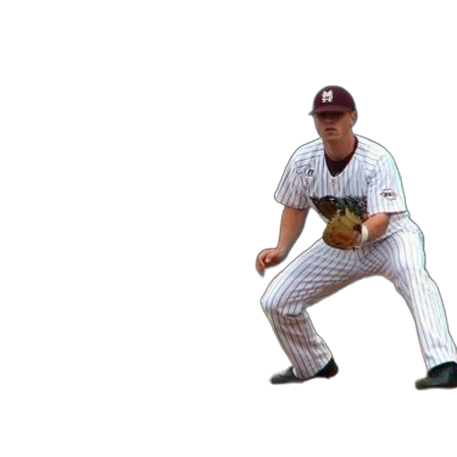 baseball, player, white, uniform transparent PNG cut-out