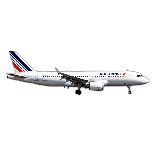 white, airplane, word, airfrance transparent PNG cut-out