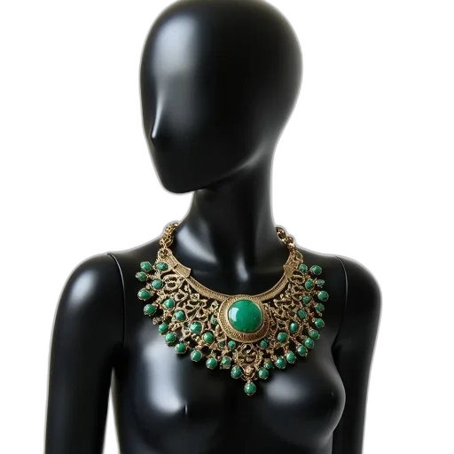 jewelry, 3d render, green, black transparent PNG cut-out