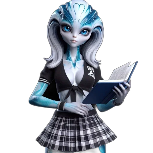 staff, robot, 3d render, fantasy art transparent PNG cut-out