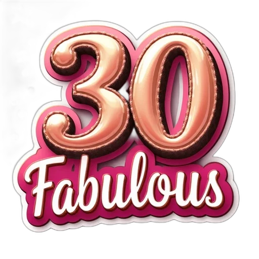 3d render, photorealistic, 30th, fabulous transparent PNG cut-out